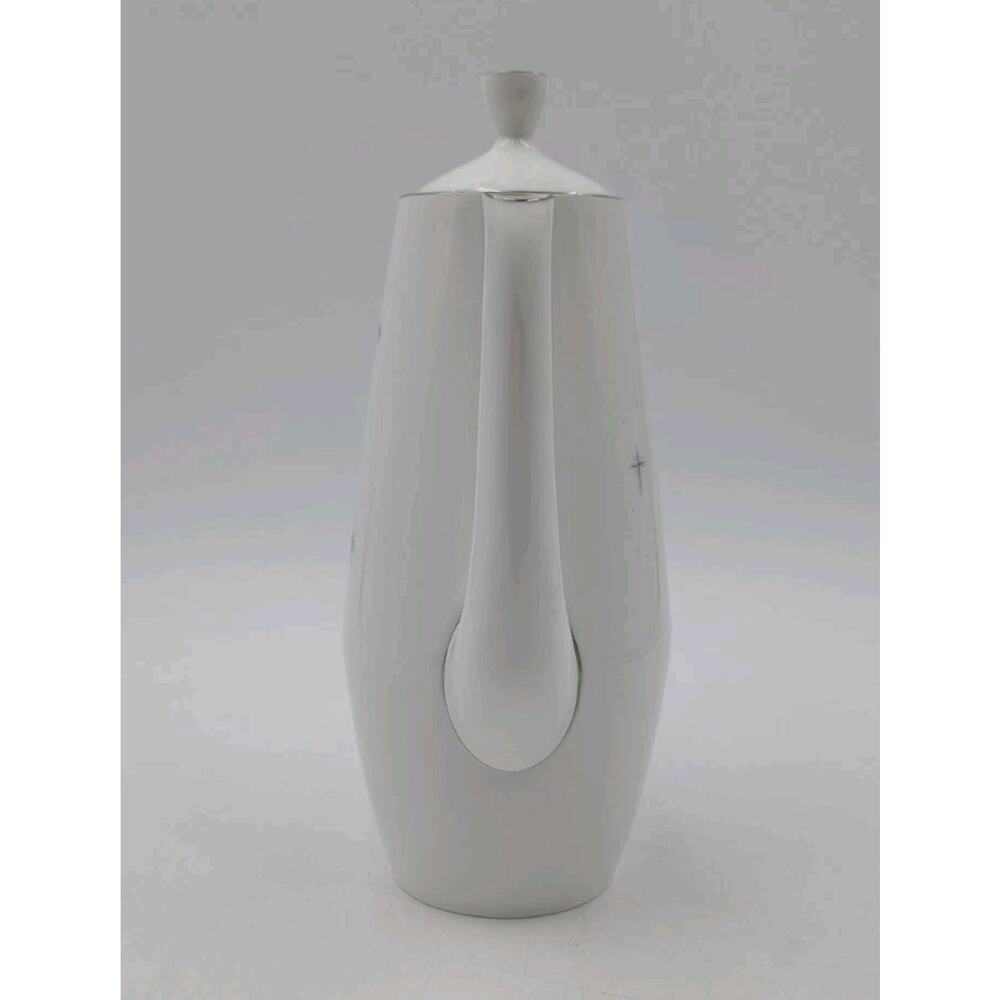 Royal Worcester Celeste Coffee Pot Bone China Snowflake Starburst England 10.5" - Picture 3 of 9
